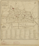 216031 Plattegrond van de stad Utrecht met directe omgeving; met weergave van het stratenplan met bebouwingsblokken en ...